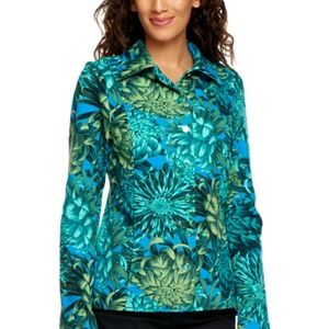 Isaac Mizrahi Live Chrysanthemum Print Coat/Jacket
